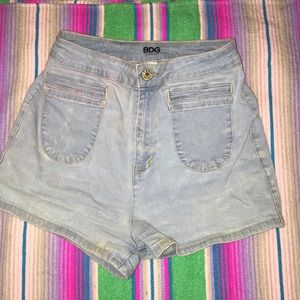 High waisted jean shorts